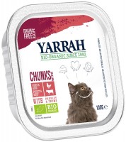 Karma dla kotów Yarrah Organic Chunks with Chicken and Beef 100 g 
