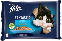 Корм для кішок Felix Fantastic Salmon/Plaice in Jelly 4 pcs 