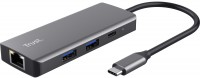 Czytnik kart pamięci / hub USB Trust Dalyx 6-in-1 USB-C Multi-Port Adapter 