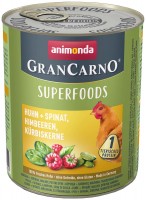 Фото - Корм для собак Animonda GranCarno Superfoods Chicken/Spinach/Raspberry 0.8 кг
