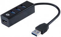 Кардридер / USB-хаб Conceptronic HUBBIES04B 