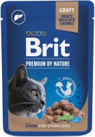 Фото - Корм для кішок Brit Premium Pouch Sterilised Liver in Gravy 100 g 