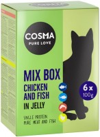 Корм для кішок Cosma Pure Love Mix Box Chicken and Fish 6 pcs 