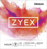 Struny DAddario ZYEX Violin Aluminum D String 4/4 Medium 