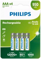 Акумулятор / батарейка Philips 4xAAA 950 mAh 