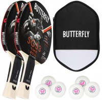 Zdjęcia - Rakietka do tenisa stołowego Butterfly Timo Boll SG33 2 pcs + Case + R40+ balls 6 pcs 