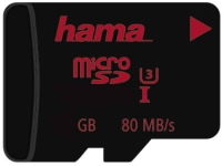 Фото - Карта пам'яті Hama microSD Class 3 UHS-I 80MB/s + Adapter 16 ГБ