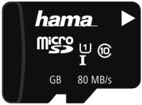 Zdjęcia - Karta pamięci Hama microSD Class 10 UHS-I 80MB/s + Adapter 128 GB