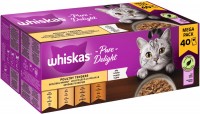 Karma dla kotów Whiskas 1+ Pure Delight Poultry Ragout in Jelly 40 pcs 