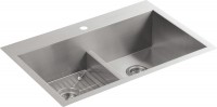 Zdjęcia - Zlewozmywak kuchenny Kohler Vault Smart Divide K-3838-1-NA 838x559