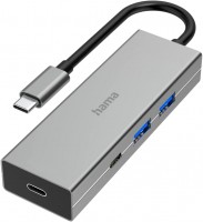 Кардридер / USB-хаб Hama H-200136 