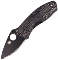 Zdjęcia - Nóż / multitool Spyderco Ambitious Lightweight Black Serrated 