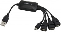 Кардридер / USB-хаб Esperanza USB 2.0 HUB 4 PORTY EA114 
