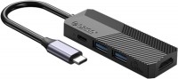Кардридер / USB-хаб Orico MDK-4P-BK-BP 