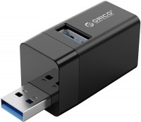 Кардридер / USB-хаб Orico MINI-U32L-BK-BP 