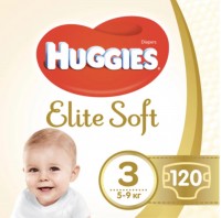 Zdjęcia - Pielucha Huggies Elite Soft 3 / 120 pcs 