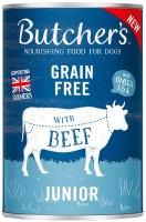 Karm dla psów Butchers Grain Free Canned Junior Beef in Jelly 400 g 1 szt.