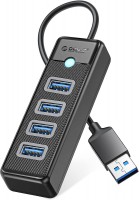 Кардридер / USB-хаб Orico PW4U-C3-015-BK-EP 