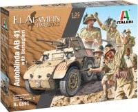 Фото - Збірна модель ITALERI Autoblinda AB 41 with Bersaglieri El Alamein (1:35) 