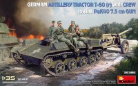 Model do sklejania (modelarstwo) MiniArt German Artillery Tractor T-60(r) and Crew Towing Pak40 Gun (1:35) 