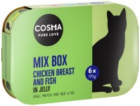 Karma dla kotów Cosma Pure Love Chicken Breast/Fish 6 pcs 