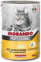 Karma dla kotów Morando Professional Adult Pate with Chicken/Turkey 400 g 