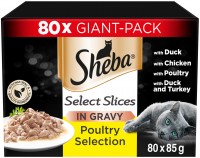 Karma dla kotów Sheba Select Slices Poultry Selection in Gravy  80 pcs
