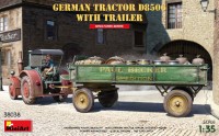 Збірна модель MiniArt German Tractor D8506 with Trailer (1:35) 