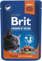 Корм для кішок Brit Premium Pouch Sterilised Salmon 100 g 