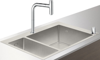 Фото - Кухонна мийка Hansgrohe Sink combi 180/450 Select 43206000 755х500