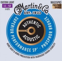 Струни Martin Authentic Acoustic SP Phosphor Bronze 11-52 (3-Pack) 