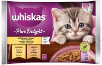 Karma dla kotów Whiskas Pure Delight Junior Poultry Frikas in Jelly 4 pcs 