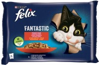 Корм для кішок Felix Fantastic Flavors Chicken/Beef in Jelly 4 pcs 
