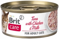 Zdjęcia - Karma dla kotów Brit Care Adult Tuna with Chicken/Milk 70 g 