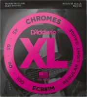 Фото - Струни DAddario XL Chromes Bass Flat Wound MS 45-100 