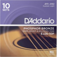 Struny DAddario Phosphor Bronze 11-52 (10-Pack) 