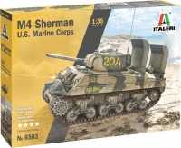 Model do sklejania (modelarstwo) ITALERI M4A2 Sherman US Marines Corps (1:35) 