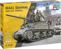 Zdjęcia - Model do sklejania (modelarstwo) ITALERI M4A1 Sherman with U.S. infantry (1:35) 