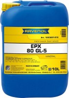 Zdjęcia - Olej przekładniowy Ravenol EPX 80 GL-5 10 l