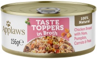 Karm dla psów Applaws Taste Toppers Chicken Breast with Ham in Broth Tin 156 g 1 szt.