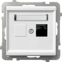 Розетка Ospel Sonata GPK-1R/K/m/00 білий