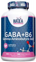 Фото - Амінокислоти Haya Labs GABA plus B6 500 mg 100 cap 