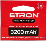 Фото - Акумулятор / батарейка Etron Ultimate Power 1x18650  3200 mAh