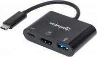 Czytnik kart pamięci / hub USB MANHATTAN USB-C HDMI Docking Converter 
