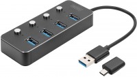 Кардридер / USB-хаб Digitus DA-70247 