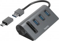Кардридер / USB-хаб Hama H-200140 