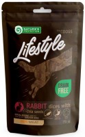 Zdjęcia - Karm dla psów Natures Protection Lifestyle Snack Soft Rabbit Dices with Chia Seeds 75 g 