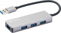 Кардридер / USB-хаб Sandberg USB-A Hub 1xUSB3.0+3x2.0 SAVER 