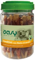 Zdjęcia - Karm dla psów OASY Treats Duck Jerky with Rawhide Twisted Stick 350 g 