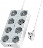 Zdjęcia - Listwa przeciwprzepięciowa / przedłużacz Promate PowerCord8EU-2M 